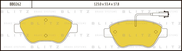 BB0262 BLITZ Тормозные колодки