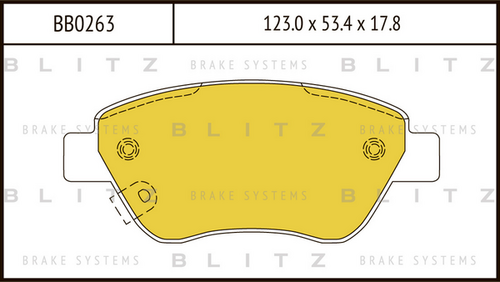 Фото 1 BB0263 BLITZ Тормозные колодки