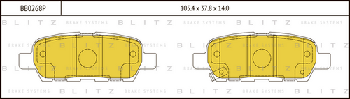Фото 1 BB0268P BLITZ Тормозные колодки