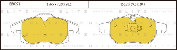 BB0271 BLITZ Колодки тормозные дисковые