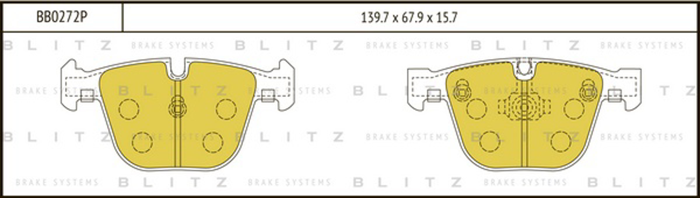 BB0272P BLITZ Колодки тормозные дисковые