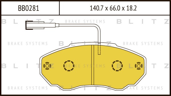 BB0281 BLITZ Тормозные колодки