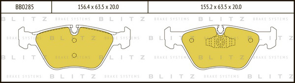 BB0285 BLITZ Колодки тормозные дисковые