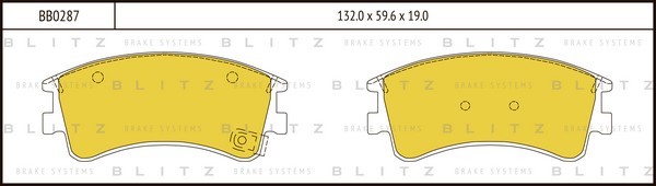 BB0287 BLITZ Тормозные колодки