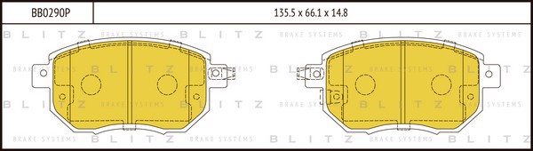 BB0290P BLITZ Колодки тормозные дисковые