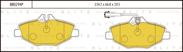 BB0294P BLITZ Колодки тормозные дисковые