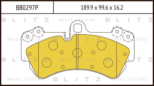 BB0297P BLITZ Колодки тормозные дисковые