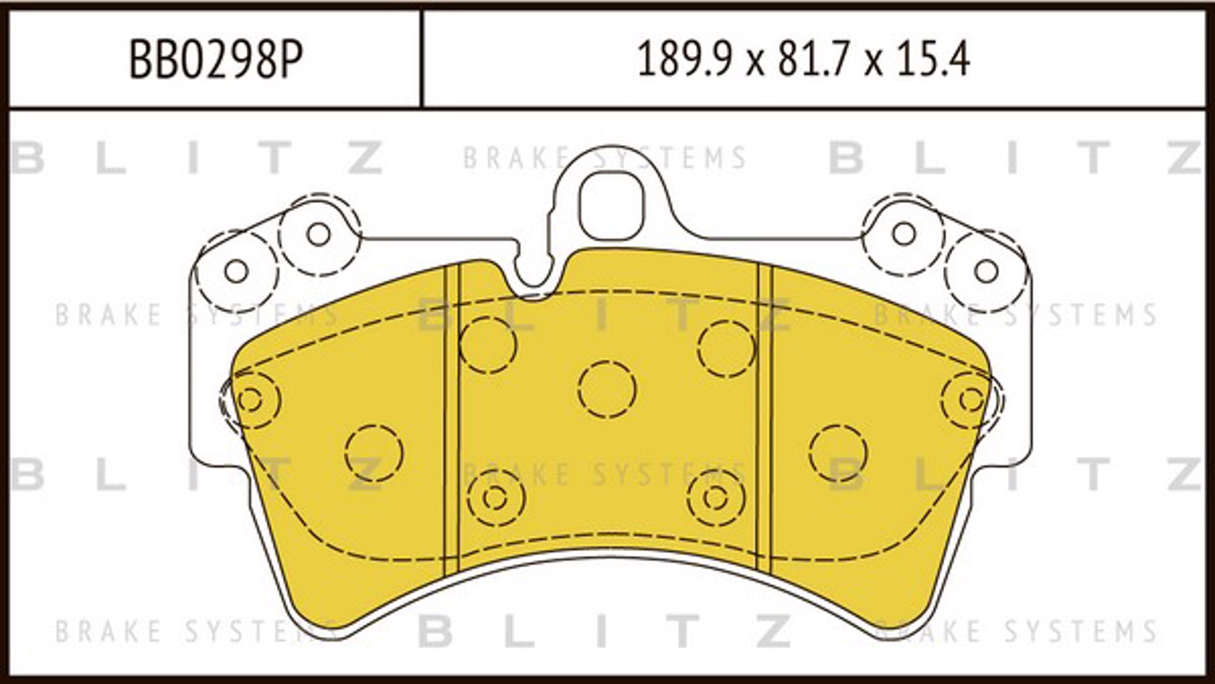 BB0298P BLITZ Колодки тормозные дисковые