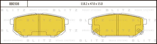 BB0308 BLITZ Тормозные колодки