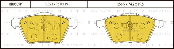 BB0309P BLITZ Тормозные колодки