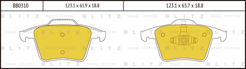 Фото 1 BB0310 BLITZ Тормозные колодки