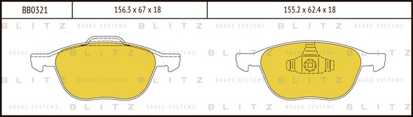 BB0321 BLITZ Тормозные колодки