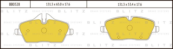 BB0328 BLITZ Тормозные колодки