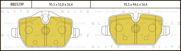 BB0329P BLITZ Колодки тормозные дисковые