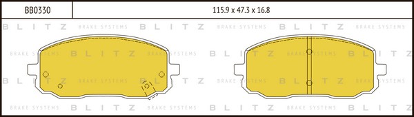 BB0330 BLITZ Тормозные колодки