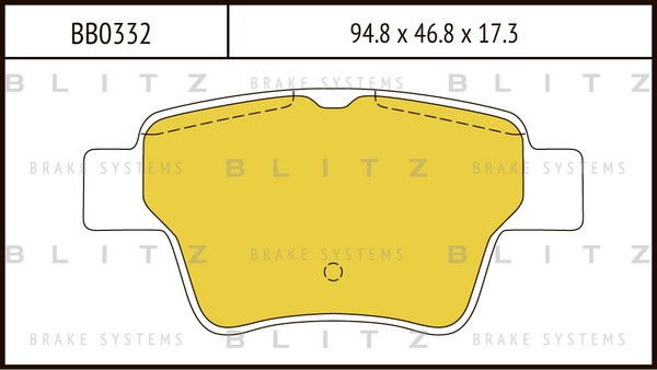 BB0332 BLITZ Тормозные колодки