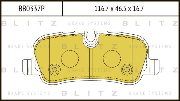 BB0337P BLITZ Колодки тормозные дисковые