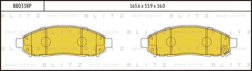 BB0338P BLITZ Колодки тормозные дисковые