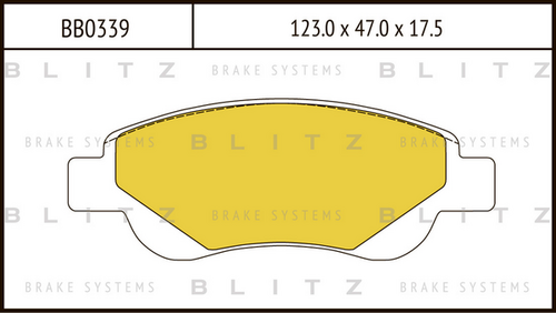 BB0339 BLITZ Колодки тормозные дисковые