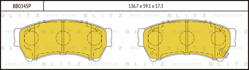 Фото 1 BB0345P BLITZ Тормозные колодки