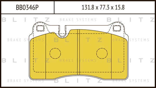 BB0346P BLITZ Тормозные колодки