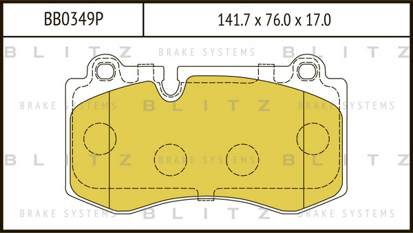 BB0349P BLITZ Колодки тормозные дисковые