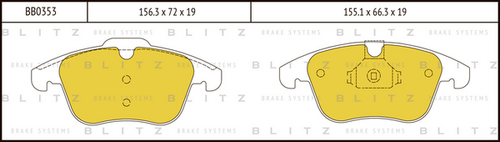 Фото 1 BB0353 BLITZ Тормозные колодки