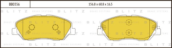 BB0356 BLITZ Тормозные колодки