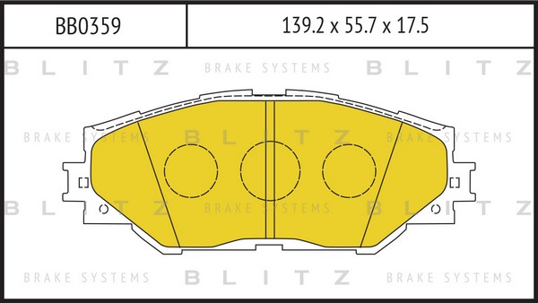 BB0359 BLITZ Тормозные колодки