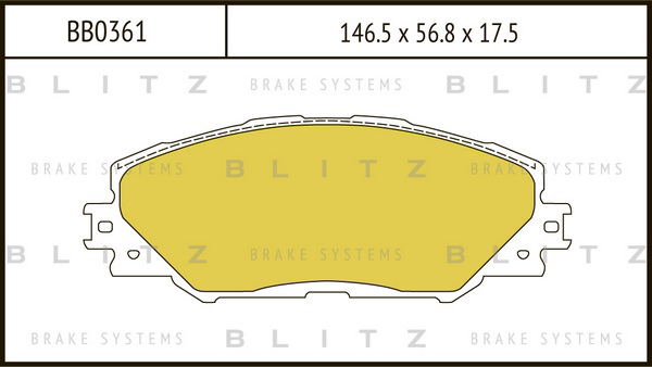 BB0361 BLITZ Колодки тормозные дисковые