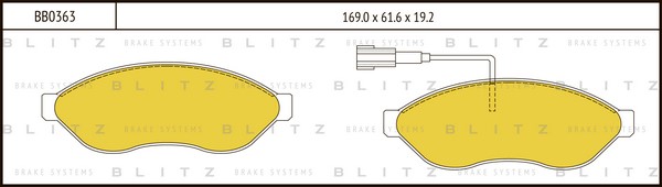 BB0363 BLITZ Тормозные колодки