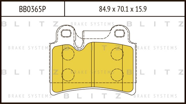 BB0365P BLITZ Тормозные колодки