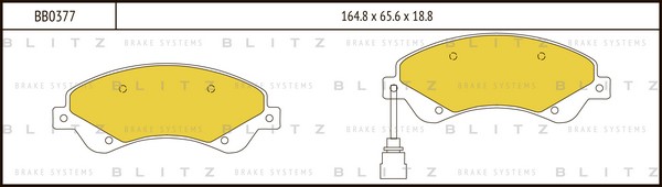 BB0377 BLITZ Тормозные колодки