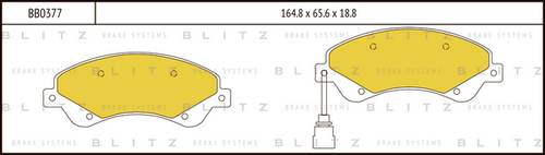 Фото 1 BB0377 BLITZ Тормозные колодки