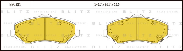 BB0381 BLITZ Тормозные колодки