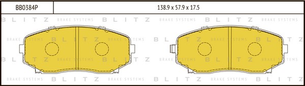 BB0384P BLITZ Тормозные колодки