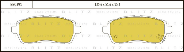 BB0391 BLITZ Колодки тормозные дисковые