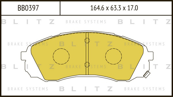 BB0397 BLITZ Колодки тормозные дисковые