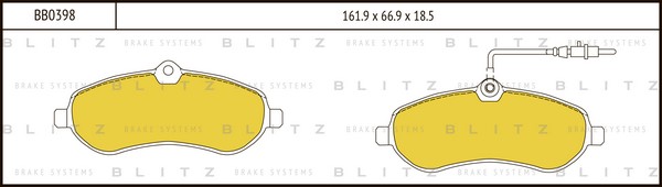 BB0398 BLITZ Тормозные колодки