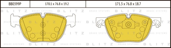 BB0399P BLITZ Тормозные колодки