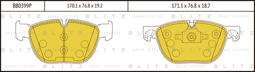 Фото 1 BB0399P BLITZ Тормозные колодки