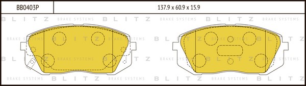 BB0403P BLITZ Тормозные колодки