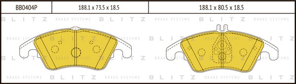 BB0404P BLITZ Тормозные колодки