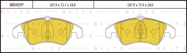 BB0405P BLITZ Колодки тормозные дисковые