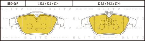 BB0406P BLITZ Колодки тормозные дисковые