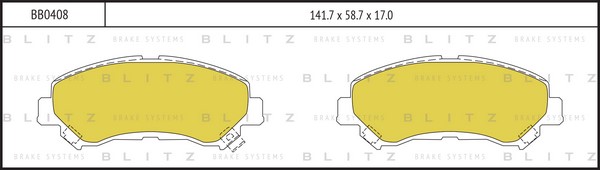 BB0408 BLITZ Тормозные колодки