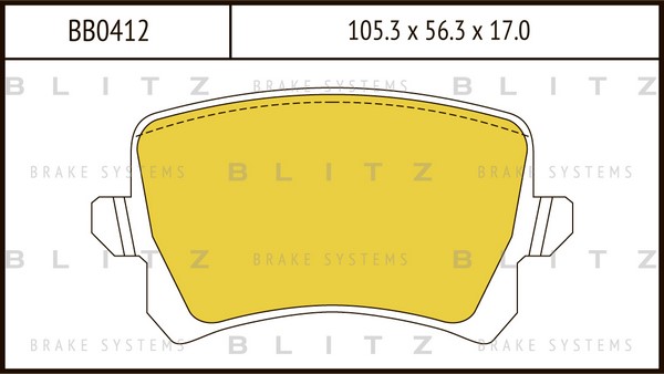 BB0412 BLITZ Тормозные колодки