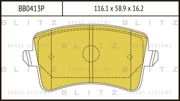 BB0413P BLITZ Колодки тормозные дисковые