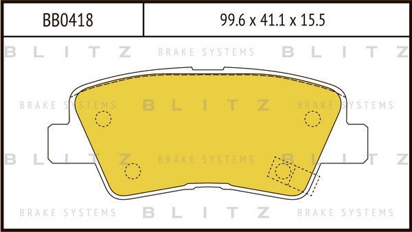 BB0418 BLITZ Тормозные колодки