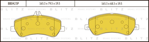 BB0423P BLITZ Тормозные колодки